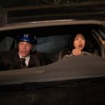 Awkwafina and John Cena in a scene from the movie "Jackpot!"